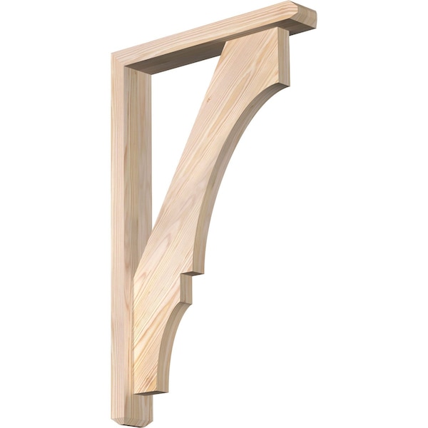 Ekena Millwork Balboa Craftsman Smooth Bracket w/ Offset Brace, Douglas Fir, 3 1/2"W x 20"D x 32"H BKT0402X20X32BOA04SDF - main